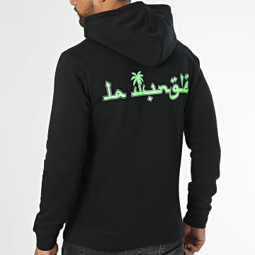 Mougli x La Jungle - Logo Hoodie Black Fluorescent Green