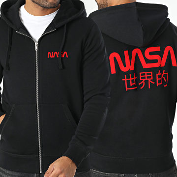 NASA - Sudadera con cremallera Japón Rojo Negro