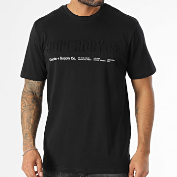 Superdry - Camiseta Loose Utility Sport Logo M1012029A Negro