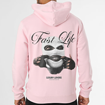 Luxury Lovers - Sweat Capuche Fast Life Rose