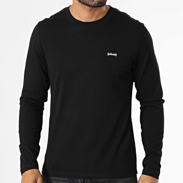 Schott NYC - Tee Shirt Manches Longues Claws 2 Noir