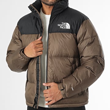 The North Face - Retro Nuptse 1996 A3C8D Marrón Negro Abrigo con capucha