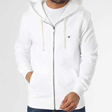 Tommy Hilfiger - Sweat Zippé Capuche Essential Terry Zip 7239 Blanc