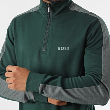 BOSS - Sweat Col Zippé Tracksuit 50527551 Vert Foncé