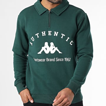Kappa - Pola Authentic Zip Sudadera 361L8NW Verde Botella