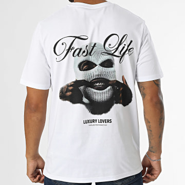 Luxury Lovers - Oversize Tee Large Fast Life Blanco