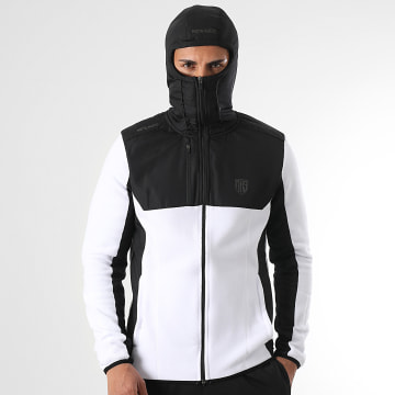 MA9 Mafia Nueve - Veste Polaire Cagoule Essential Black White Reflective