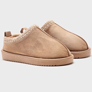 Only - Damesslippers Stella Teddy Gevoerd Cognac