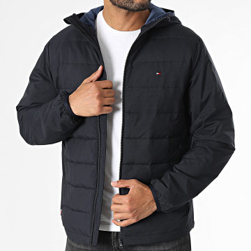 Tommy Hilfiger - Veste Zippée Mix Quilted 7258 Bleu Marine