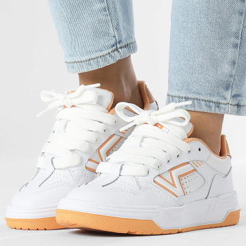 Vans - Baskets Femme Upland D1HZ341 Leather White Orange