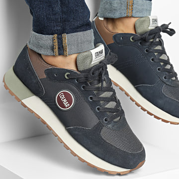 Colmar - Travis Authentic 007 Antraciet Militair Groen Bruin Sneakers