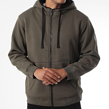 Deeluxe - Veste Zippée Capuche Waiter 04V5900M Vert Kaki Foncé
