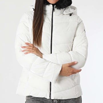 Deeluxe - Abrigo con capucha para mujer Mattia 04V669W Blanco