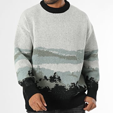 Frilivin - Sweater White Green Black