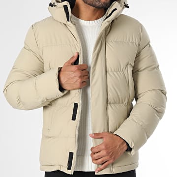 Frilivin - Chaqueta beige con capucha
