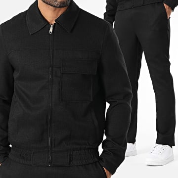 Frilivin - Ensemble Veste Zippée Et Pantalon Noir