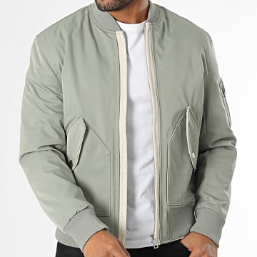 Frilivin - Chaqueta bomber verde caqui