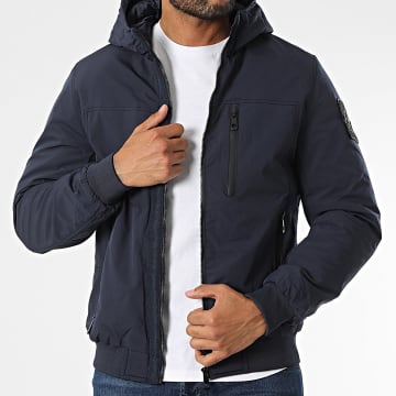 Kymaxx - Parka Capuche Bleu Marine
