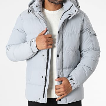 Kymaxx - Chaqueta gris con capucha