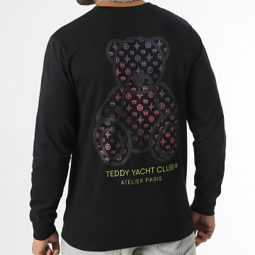 Teddy Yacht Club - Camiseta de manga larga Street Couture Gradient Negra
