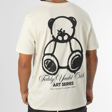 Teddy Yacht Club - Tee Shirt Oversize Large Art Series Script Beige
