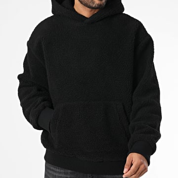 Urban Classics - Teddy TB7265 Felpa con cappuccio in pile nero