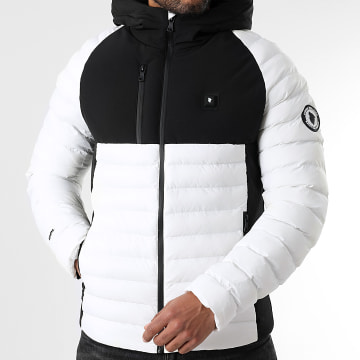 Comme Des Loups - Doudoune Chauffante Capuche Aspen Blanc Noir