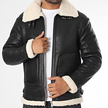 Cazadora piel sintetica hombre outlet