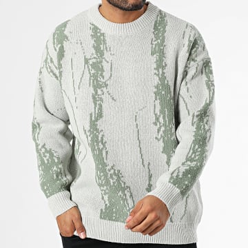 Frilivin - Pull Vert Blanc