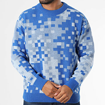 Frilivin - Pull Bleu Roi Bleu Clair