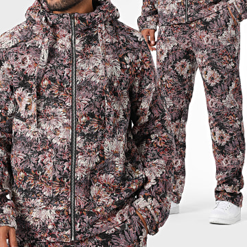 Frilivin - Ensemble Sweat Zippé Capuche Et Pantalon Rose