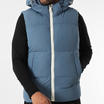 Kymaxx - Chaqueta sin mangas con capucha Azul claro