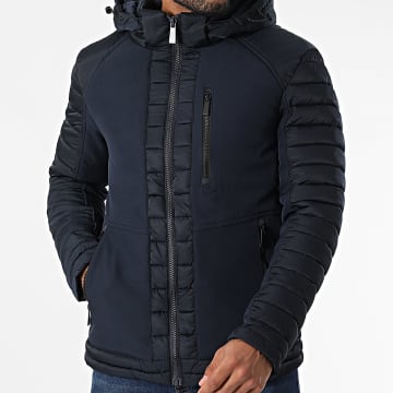Kymaxx - Navy Blue Hooded Jacket