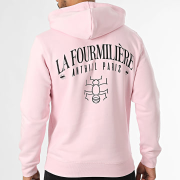 Anthill - La Fourmilière Hoodie Roze Zwart