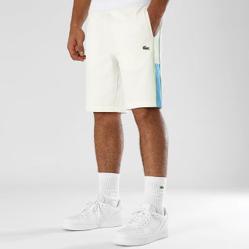 Lacoste - Short Jogging Logo Brodé Crocodile Blanc