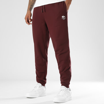 Lacoste - Pantalon Jogging Logo Crocodile Bordeaux