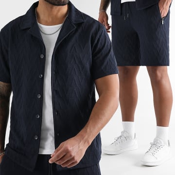 LBO - Shirt met korte mouwen en joggingbroek Set 0264 marineblauw