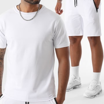 LBO - Ensemble Tee Shirt Et Short Jogging 0287 Blanc