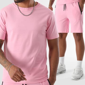 LBO - Ensemble Tee Shirt Et Short Jogging 0289 Rose