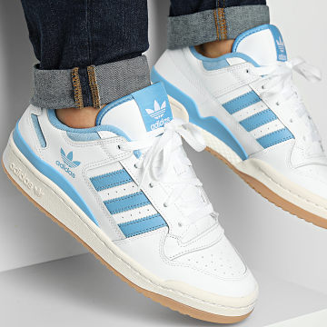Adidas Originals - Baskets Forum Low CL IH7832 Footwear White Team Light Blue Cloud White