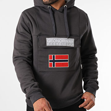 Geographical Norway - Sweat Capuche Gadrien Gris Anthracite