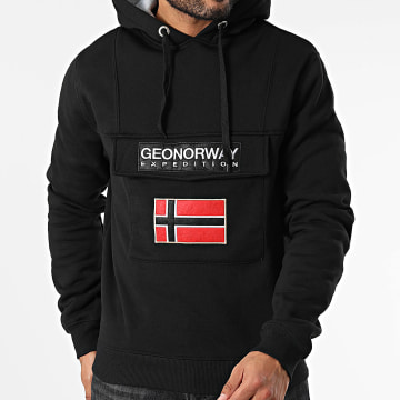 Geographical Norway - Sweat Capuche Gadrien Noir
