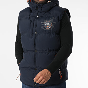 Geographical Norway - Vilano Abrigo sin mangas con capucha Azul marino