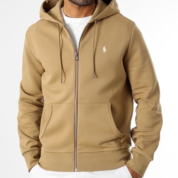Polo Ralph Lauren - Sweat Zippé Capuche Original Player Camel