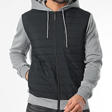 Sergio Tacchini - Veste Zippée Capuche Esperto 40707 Noir Gris Chiné