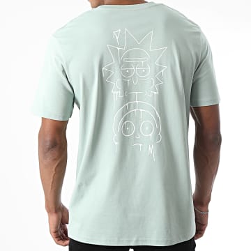 Rick Et Morty - Maglietta oversize Graff Verde Bianco
