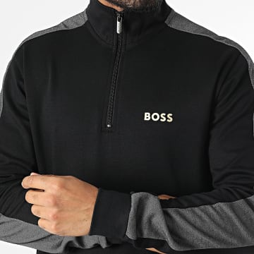BOSS - Sweat Col Zippé Tracksuit 50527551 Noir