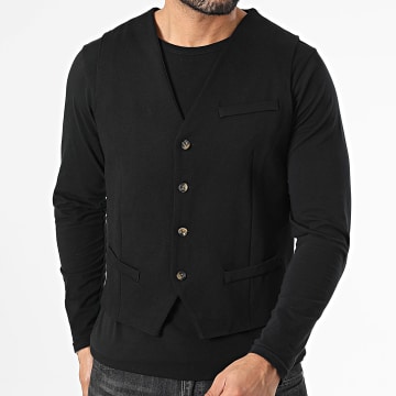 Frilivin - Zwart mouwloos vest