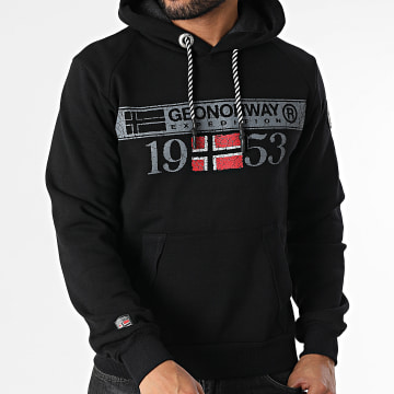 Geographical Norway - Sweat Capuche Fast Life Noir