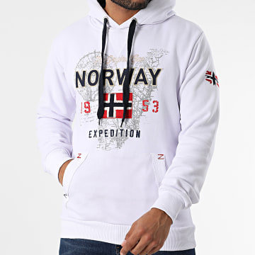 Geographical Norway - Sweat Capuche Guitre Blanc